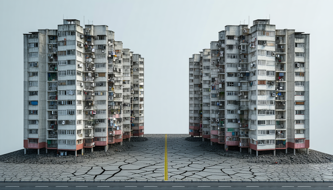 Illustration accompanying China property: 37 months of falling prices, and resale is dropping three times faster