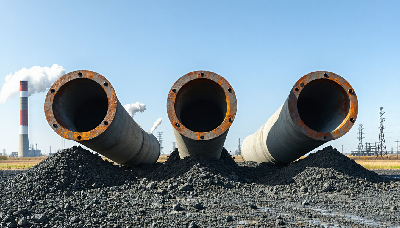 Illustration accompanying EPA moves to strip the last federal carbon limits from US power plants