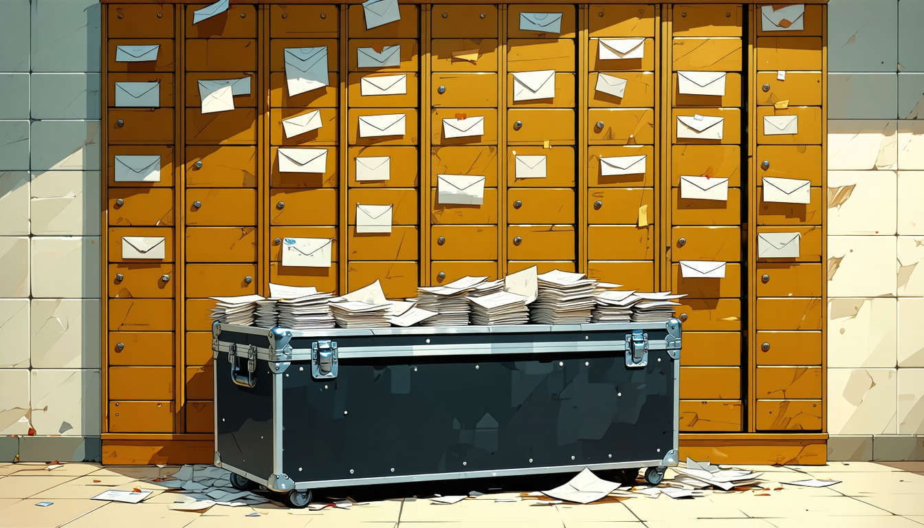 Illustration accompanying EvilTokens rented an AI-powered inbox-scanning tool and a device-code MFA bypass for a $1,500 fee plus $500 a month