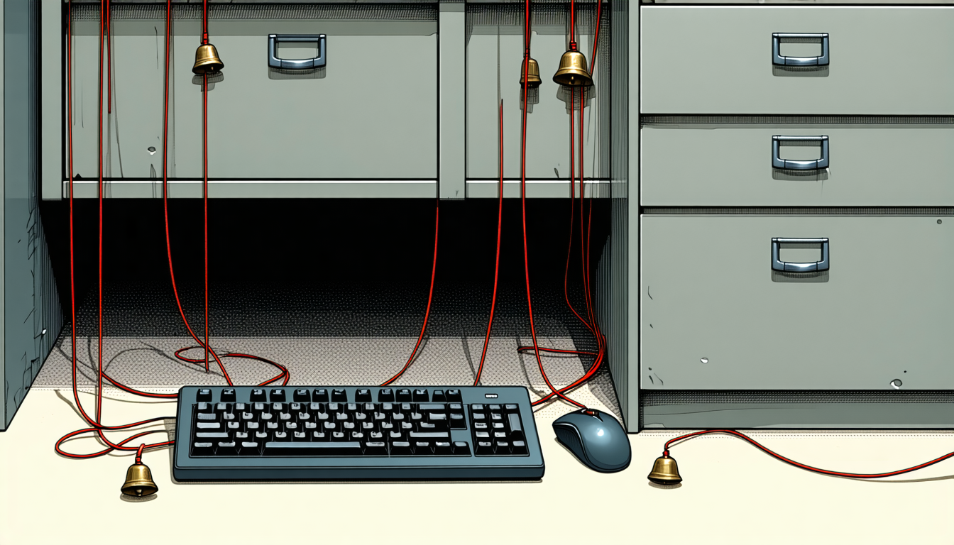Illustration accompanying Graz researchers use file-change notifications to infer keystroke timing on Linux, plus other leaks on Android and Windows