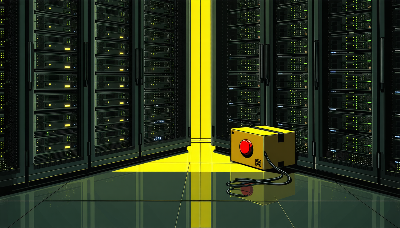 Illustration accompanying NVIDIA's agent safety platform pairs an available software runtime with an unreleased hardware watchdog