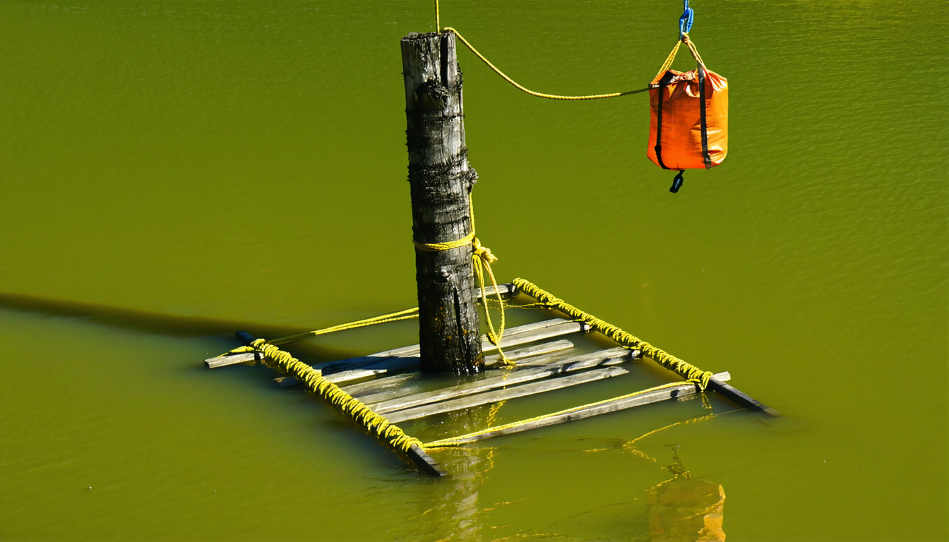 Illustration accompanying Divers raise 10,500-year-old cut timber from a sunken Mesolithic shore in Lake Arendsee