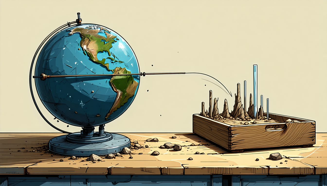 Illustration accompanying Ancient sea levels record four fast episodes of true polar wander in the past 190 million years
