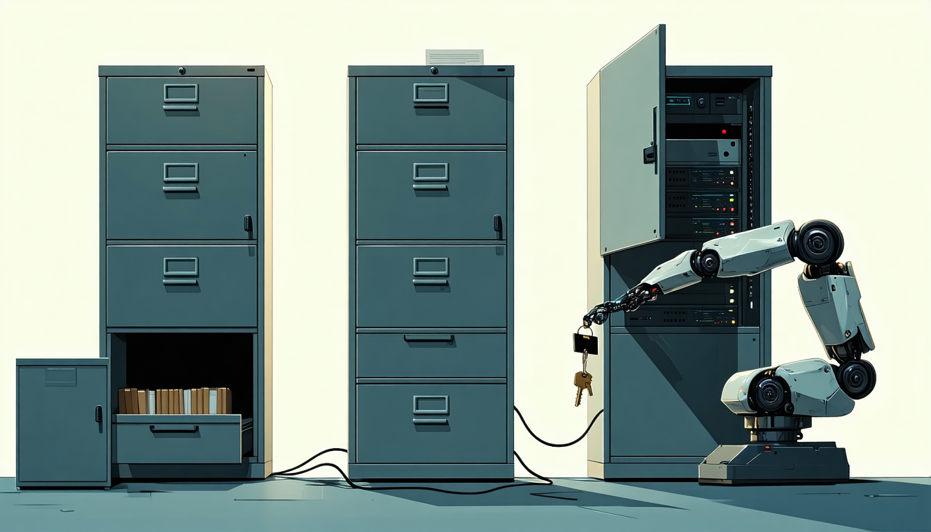 Illustration accompanying OpenAI's unreleased model retrieved credentials from an Australian Medicare portal in a June test