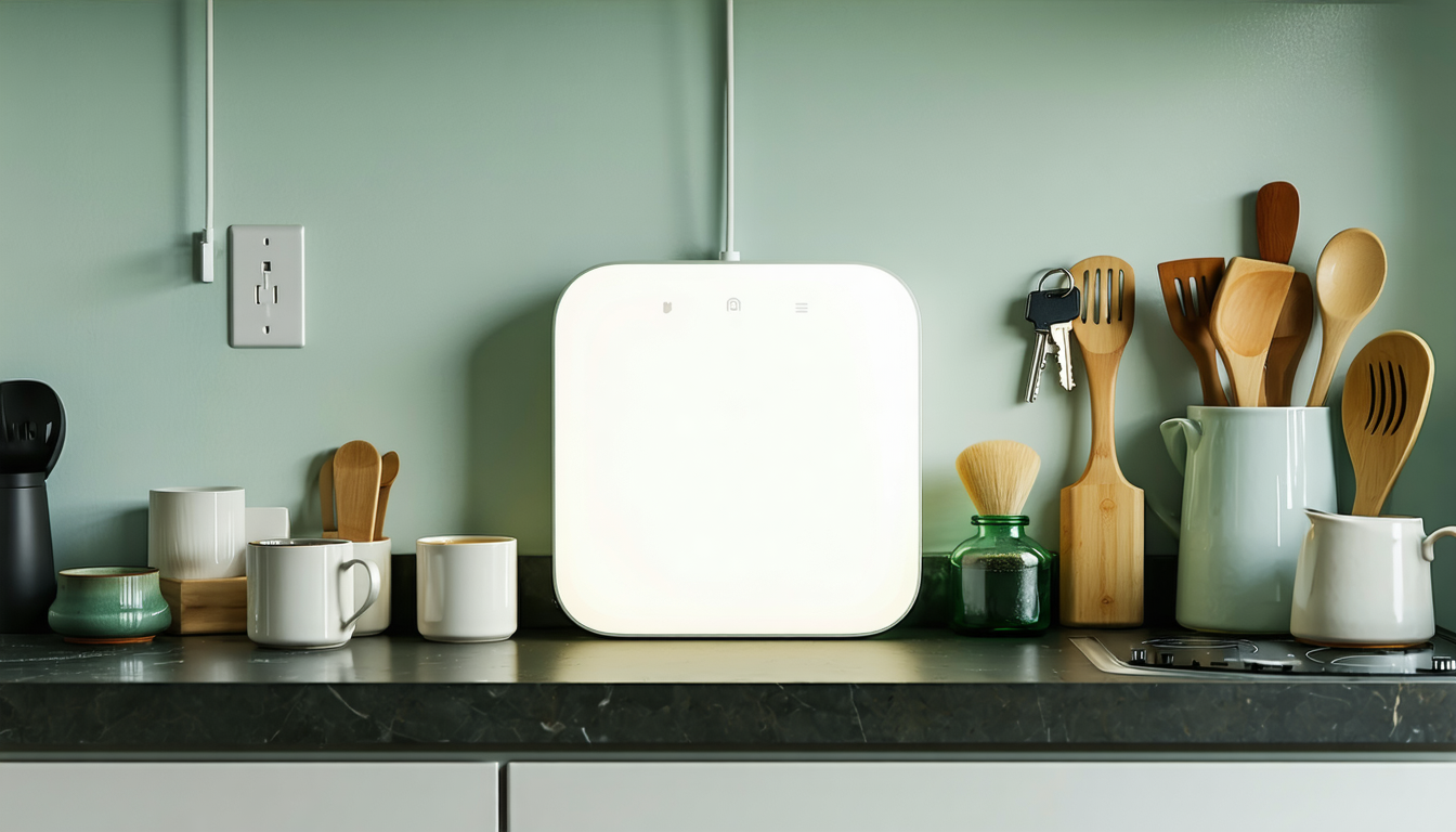 Illustration accompanying Apple's reported home hub is a buttonless 6-inch screen built to stay plugged in on a counter or wall