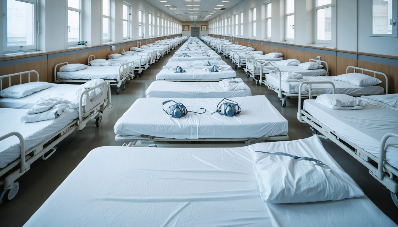 Illustration accompanying Russia puts 200 people under medical watch over a plague-lab death it calls pneumonia
