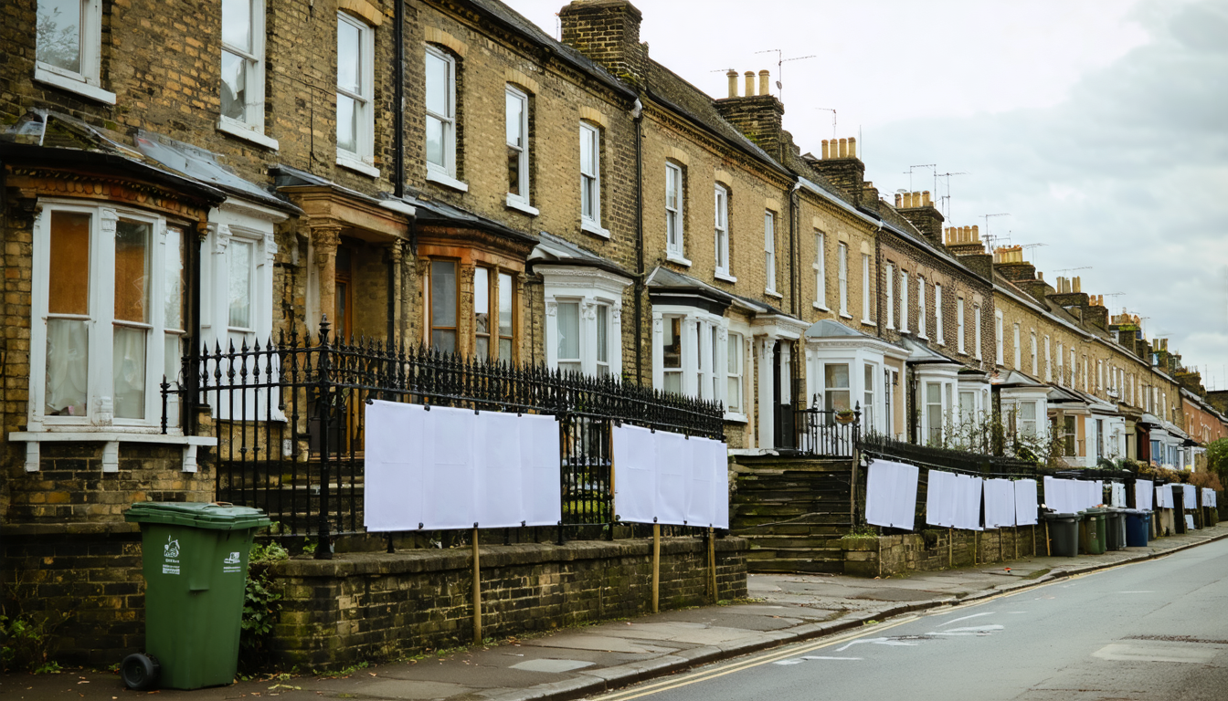 Illustration accompanying Lloyds index puts the steepest house price falls in London and the South East