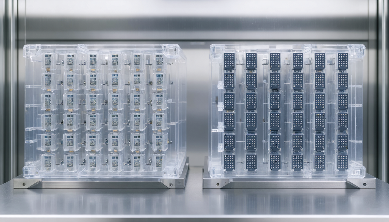 Illustration accompanying GlobalFoundries signs a five-year silicon interposer deal with TSMC that ramps in 2028