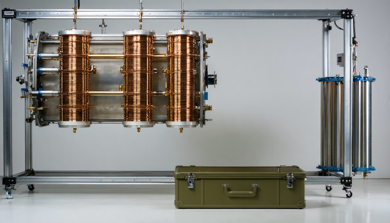 Illustration accompanying Pentagon commits about $350 million to quantum computing for logistics, materials and weapons