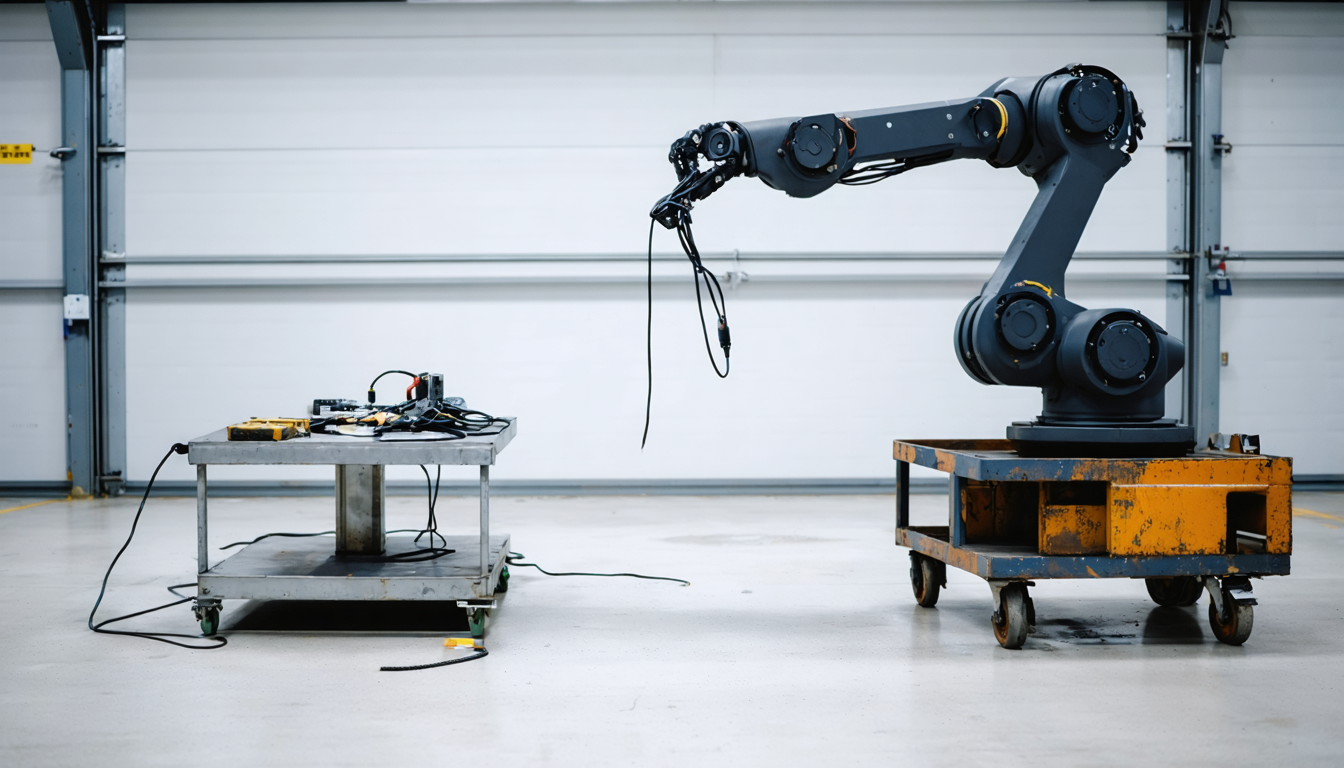Illustration accompanying Doug Field takes over day-to-day running of Rivian's robotics spinoff Mind Robotics