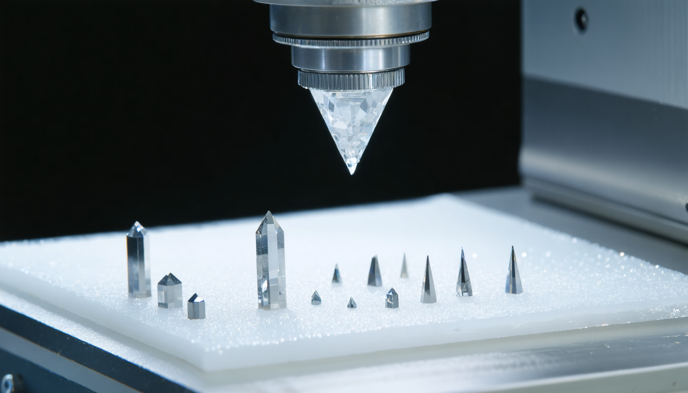 Illustration accompanying USTC team cuts a topological crystal into a microscope tip to probe altermagnetism in KV2Se2O