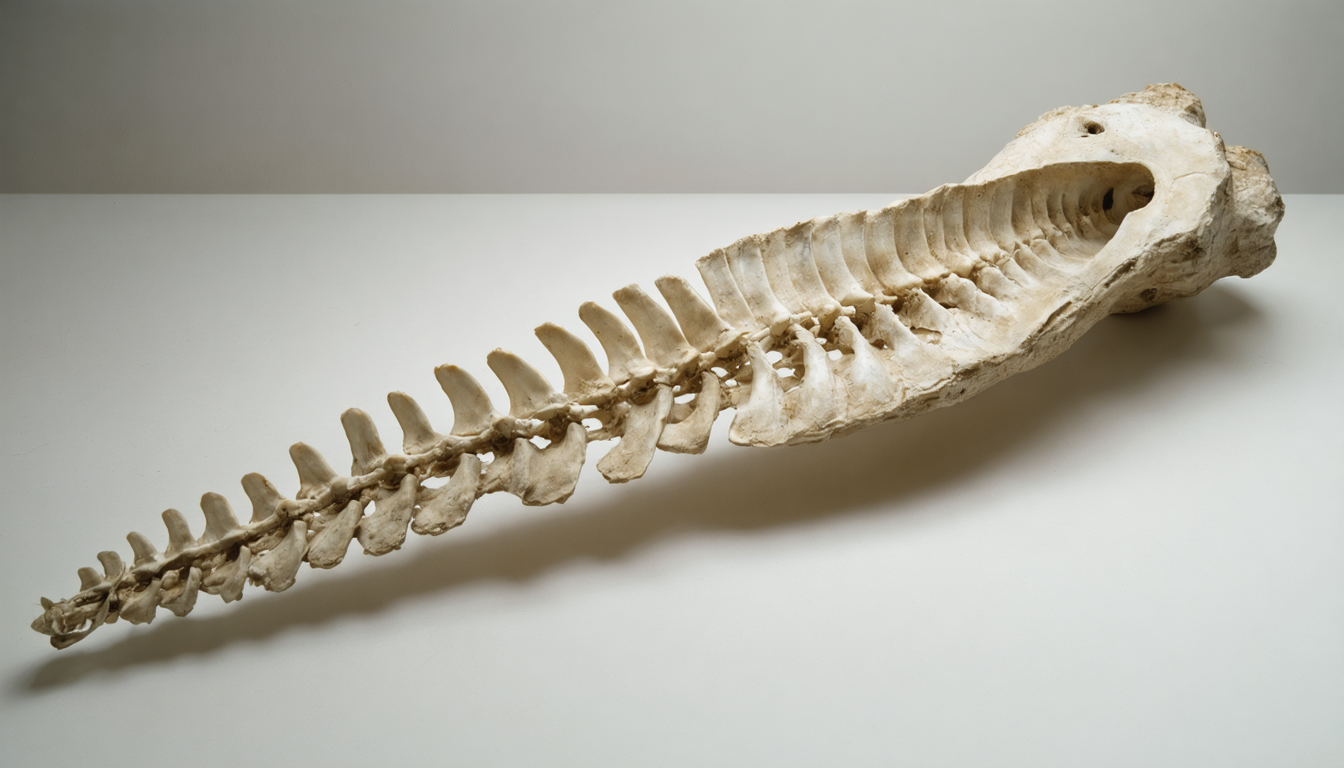 Illustration accompanying Sturgeon backbone tests show early tetrapod necks were stiff